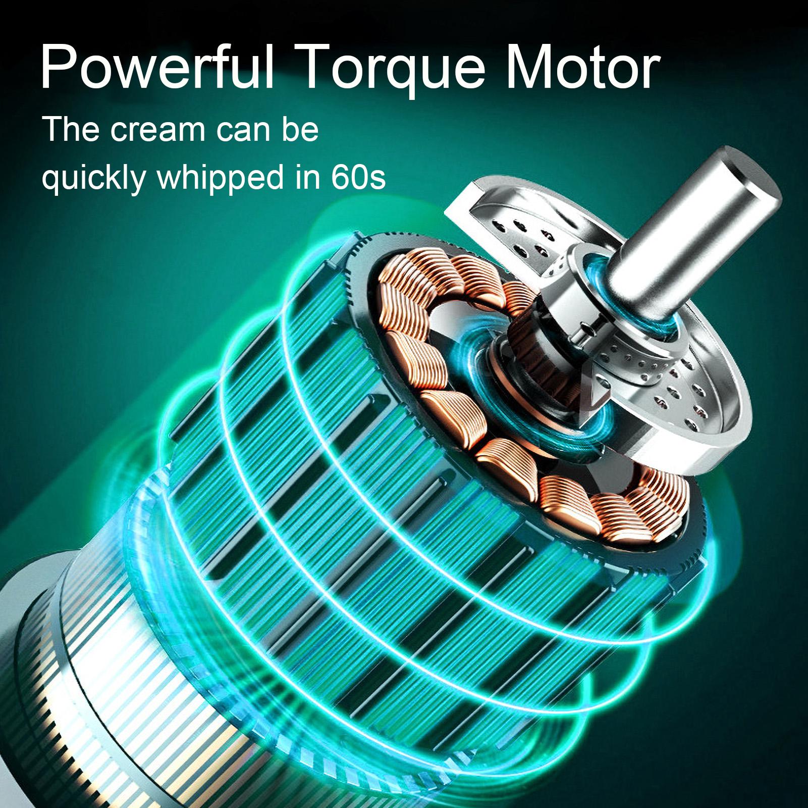 

Electric Egg Beater Handheld Mixer Food Beater Whisk with 4 Speed for Baking Cake Egg Cream Upright Wireless Hand Mixer белый