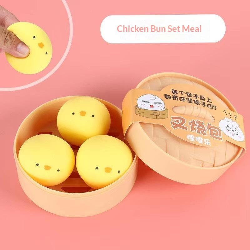 Simulated Animal Steamed Bun Decompression Toy Soft Slow Rebound Fidget Squeeze Toy for Daily Stress Relief
