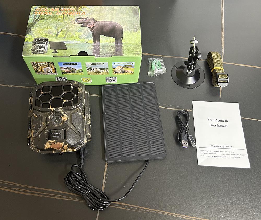 

Wi-Fi Сонячна 8K HD Мисливська Камера з Вбудованою Літієвою Батареєю, 60 МП