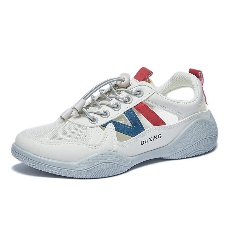 

Fashion 2024High Quality Low Top Mesh Breathable Fashion Lace Up Sneakers Color Block Stitched Women s Vulcanized Shoes Zapatillas Mujer 35 красный