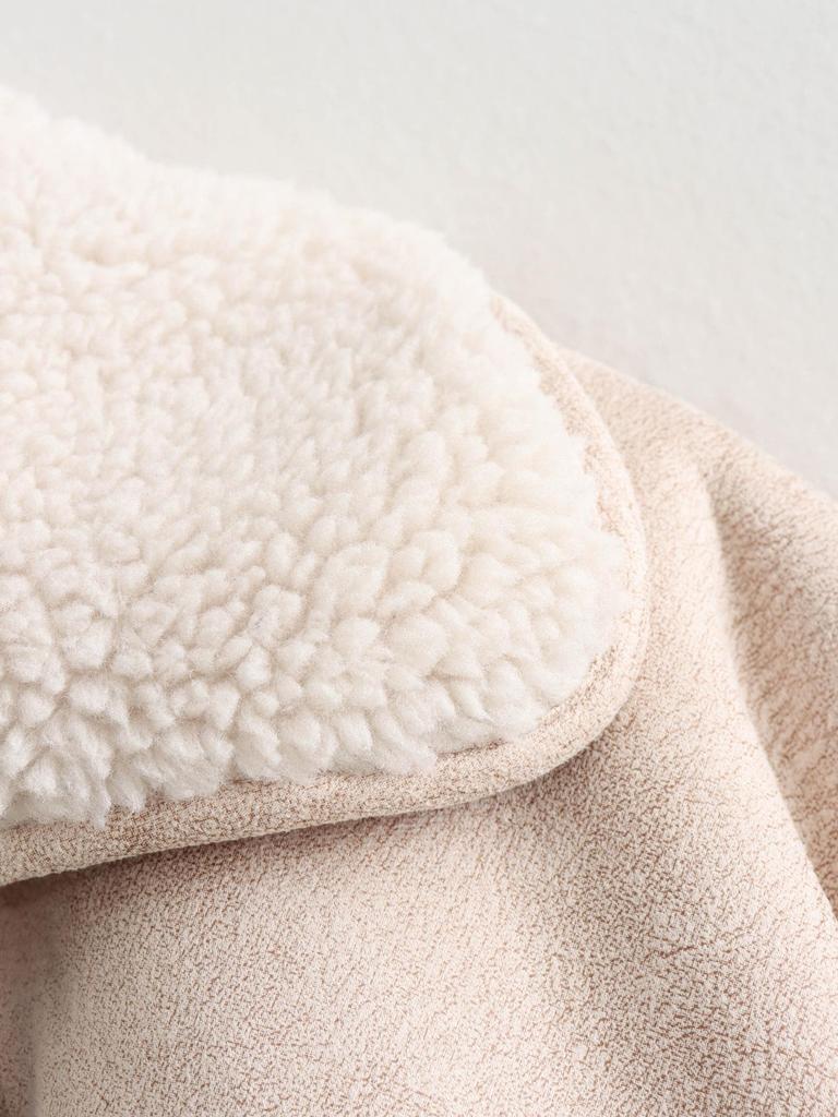 2025 Autumn/Winter Women's Lapel Shearling Suede Fleece-lined Warm Coat A14063