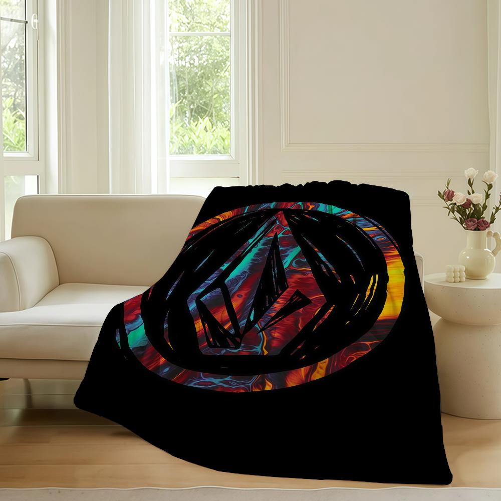 

Fashion print V VOLCOMS Blanket For Sofa Office Bed Plane Travel Sleep Read Relax Camping Soft And Warm 75x90cm