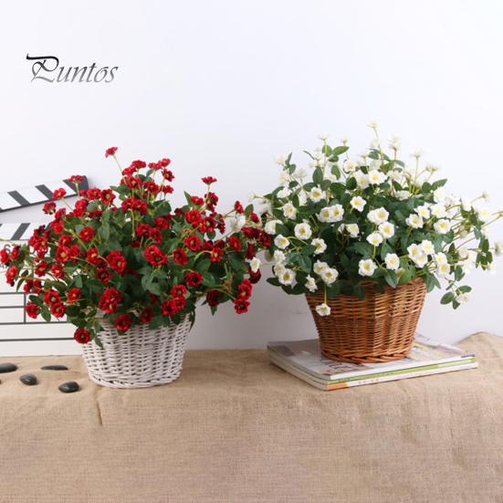 Artificial Flower 1 Bunch Realistic Looking Easy Care Faux Silk Fake Cloth Simulation Chinese Rose DIY Vase Arrange Flowers Home Decor Bouquet