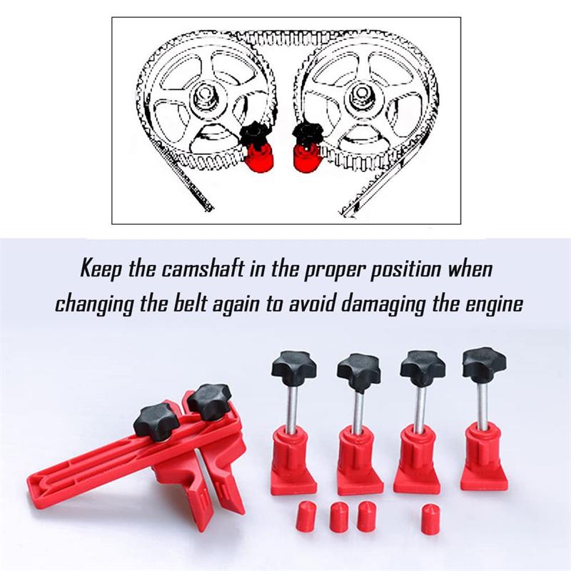 Car Dual Camshaft Fixing Timing Belt Change Locking Engine Tools 1 Set Car Engine Timing Belt Sprocket Gear Locking Tool Kit