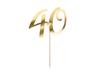 Paper Cake Topper ''40'', Gold, 20.5cm