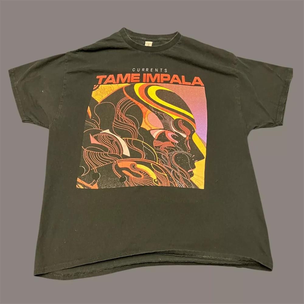 Футболка Tame Impala Currents Альбом Военно-зеленая Полный Размер S-5XL FF376 Унисекс Футболка XL