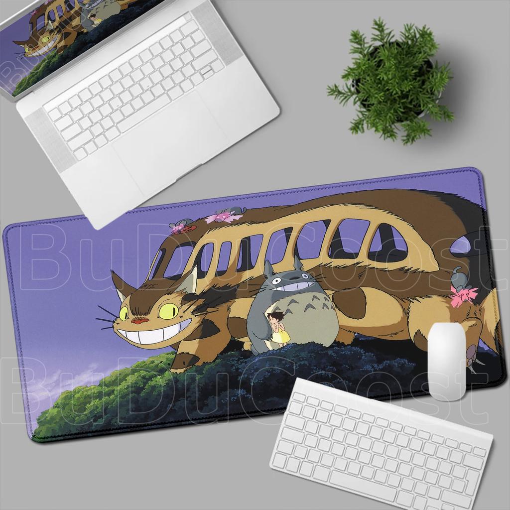 Tappetino Mouse Bordo Bloccato Anime T-Totoros Mouse Pad Accessori Gaming per Laptop Nuovo Gioco per Computer Tastiera Tappetino da Scrivania Mousepad XXL per Regalo