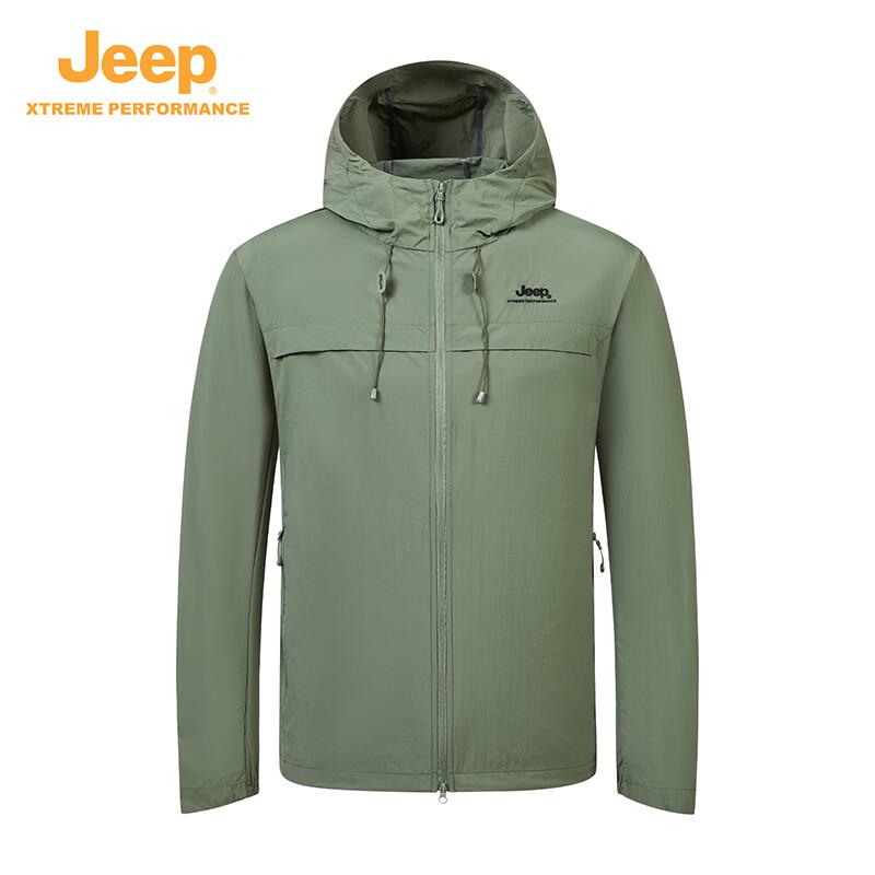 Jeep Men s UPF50+ Lightweight Sun Protection Hooded Jacket 2XL