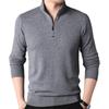 Men's 100% Pure Wool Thickened Half-Zip Pullover Sweater