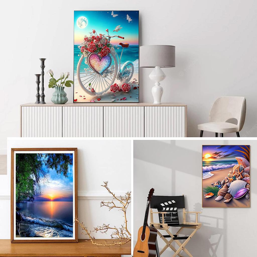 5D DIY Diamond Painting Beautiful Scenery Diamond Embroidery Cross Stitch Set Full Rhinestone Mosaic Home Decoration