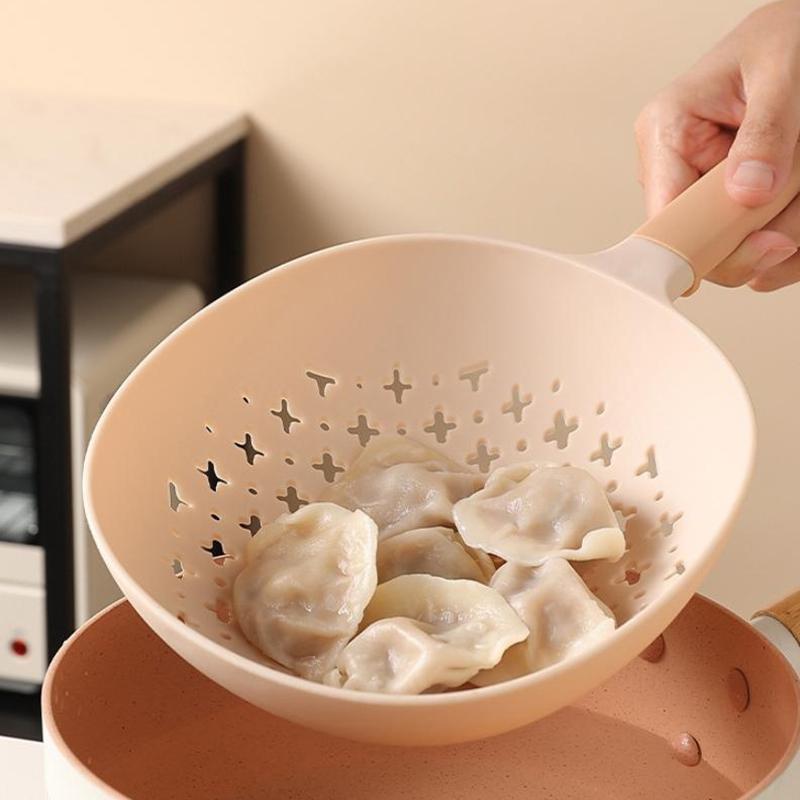 Noodle Colander Heat-Resistant Food Grade Hole Design Filter Residue Plastic Food Colander Vegetable Strainer Kitchen Accessorie