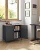SONGMICS Storage Cabinet, Double-Door Floor Cabinet with Magnetic Closure, Adjustable Shelf, Steel Frame, Industrial Style, Space-Saving