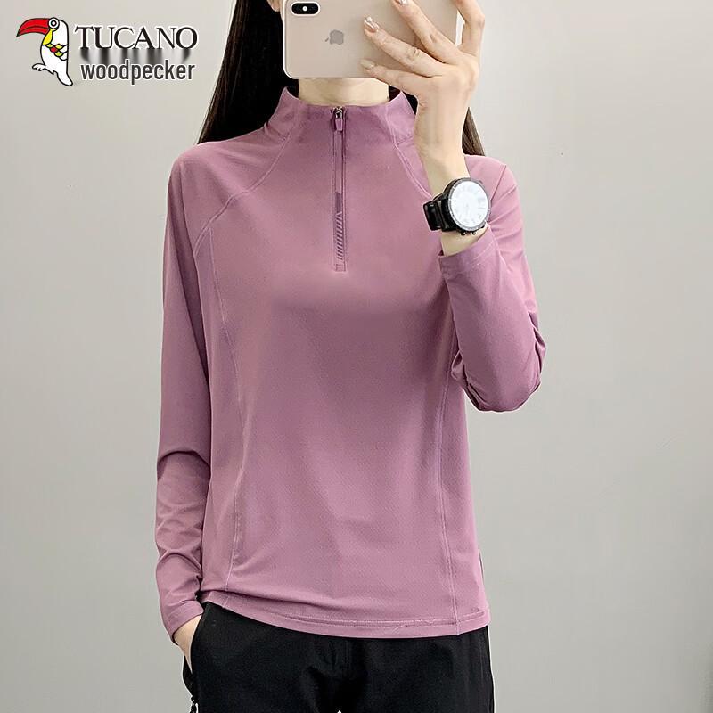 

TUCANO Women s Quick-Dry Half-Zip Long-Sleeve T-Shirt XXL