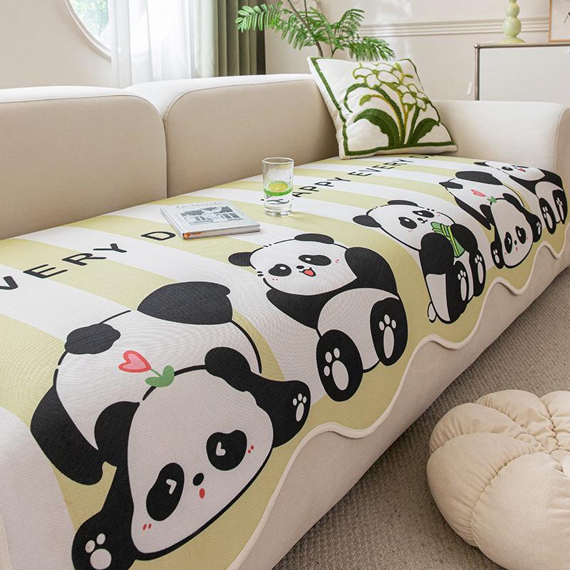 

Подушка для дивана летний коврик для дивана подушка летний чехол ощущение прохлады ледяной шелк фиксированный нескользящий летняя подушка для сиденья 2025 новинка 90*70cm