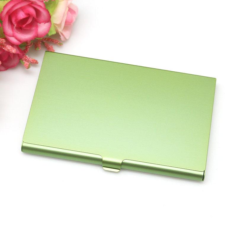 Colorful High-value Luxury Aluminum Flip Cover Business Card Box, Portable, Fashionable and Simple Business Card Box