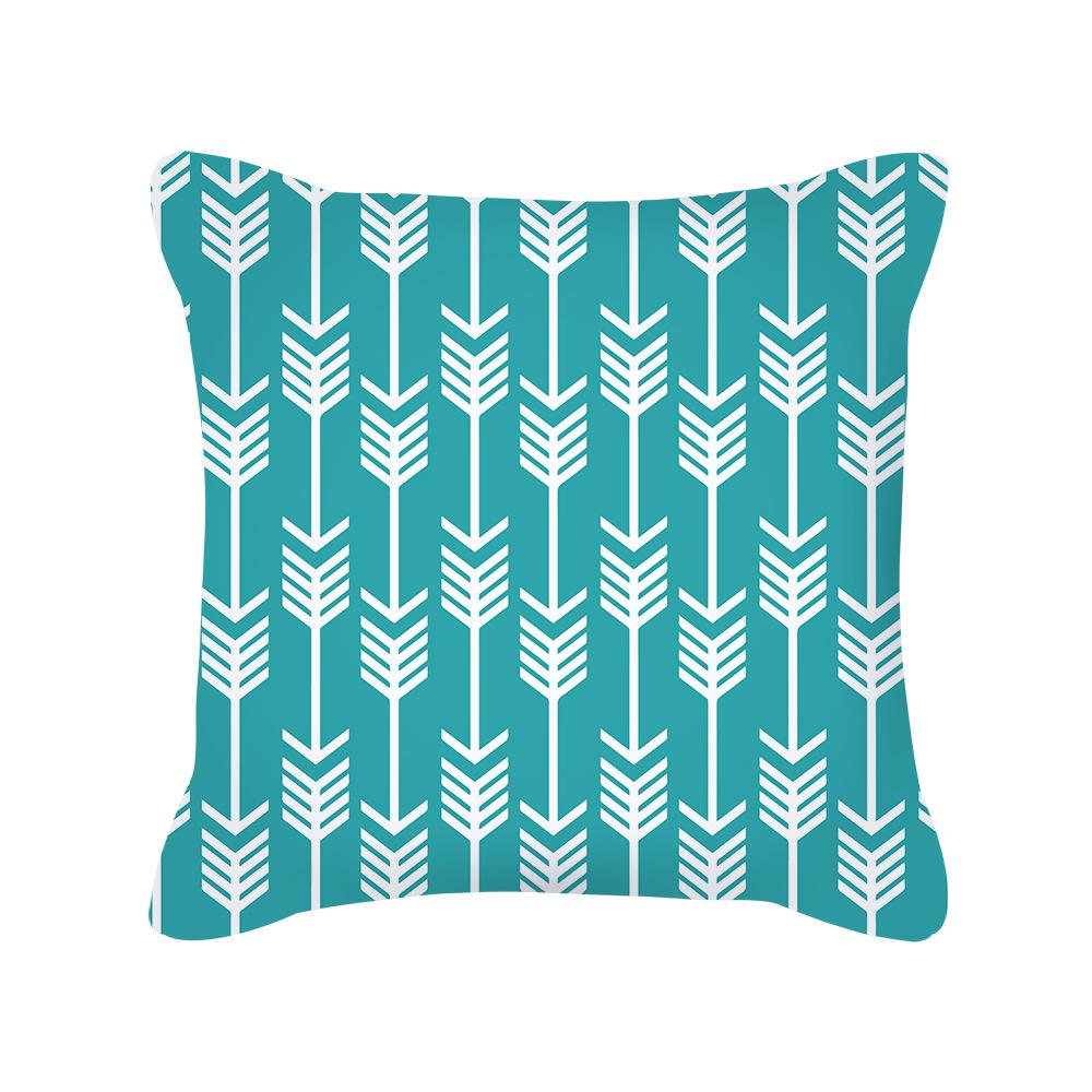 Furniture Life Peach Skin Velvet Pillow Cover Nordic Style Geometric Pattern Office Sofa Cushion Cover