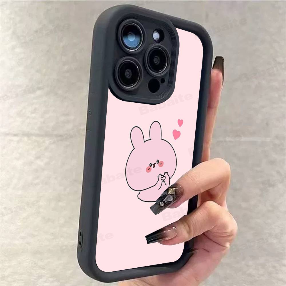 

Asamimichaan Asleep Cute Asamimi Silicone Soft Phone Case For iPhone 17 16 14 13 12 11 15 Pro Max Plus Air Cover iPhone 16