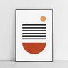 Geometric Boho Style Poster In a Black Frame
