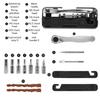 Durability 14 In 1 Cycling Tool Containing Steel Patches Strips Double Direction Ratchets and Compacts Carry Pouches