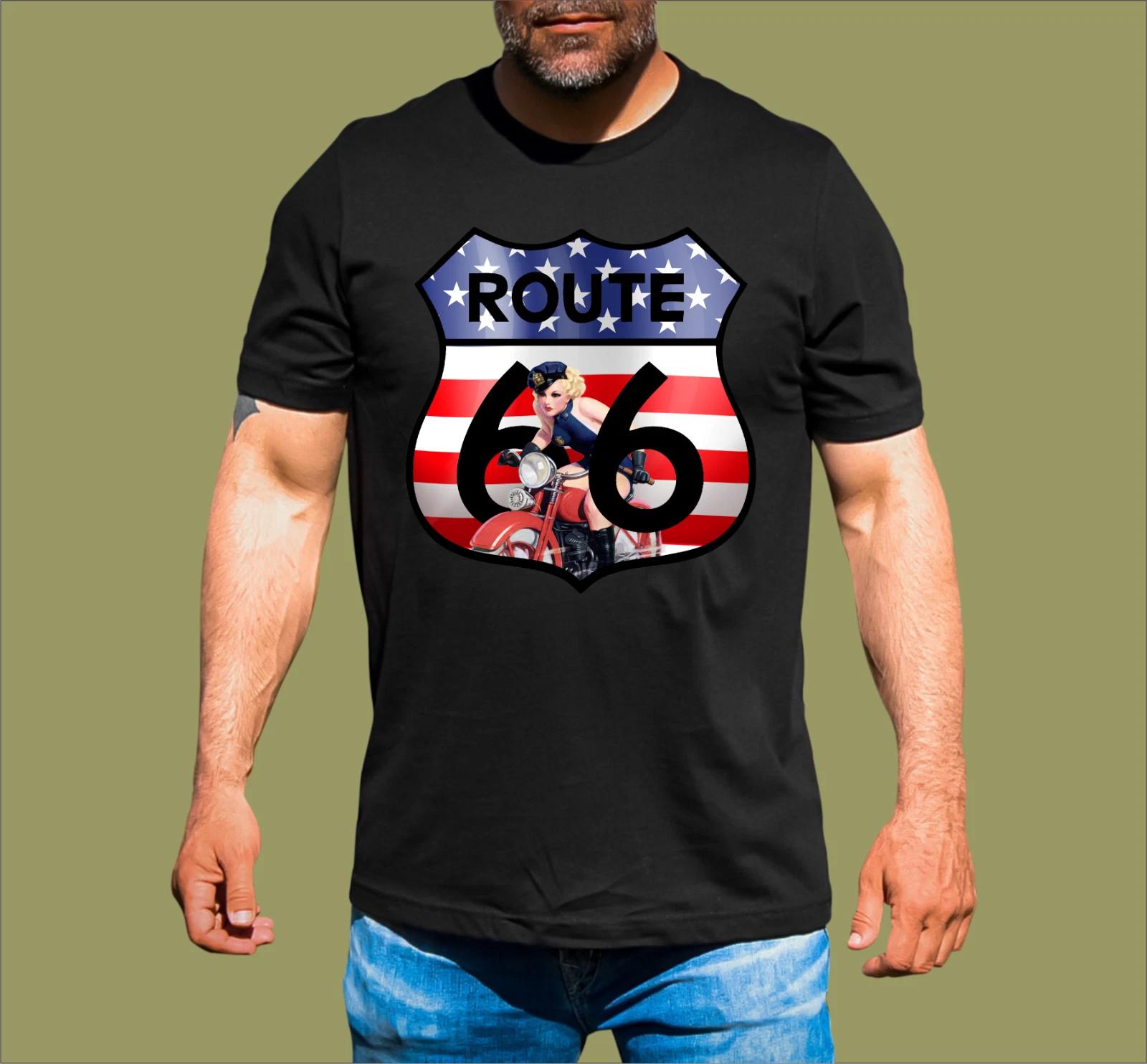 MOTORBIKE ROUTE 66 T-SHIRT XL