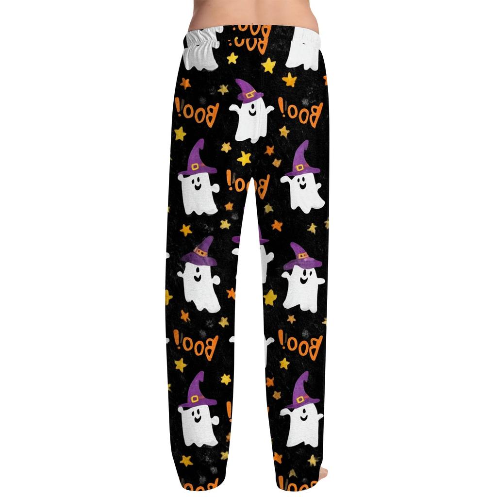 Men's Halloween Print Drawstring Lounge Pants Casual Sleepwear Comfortable Fit Soft Fabric Relaxed Style for Indoor and Outdoor Use