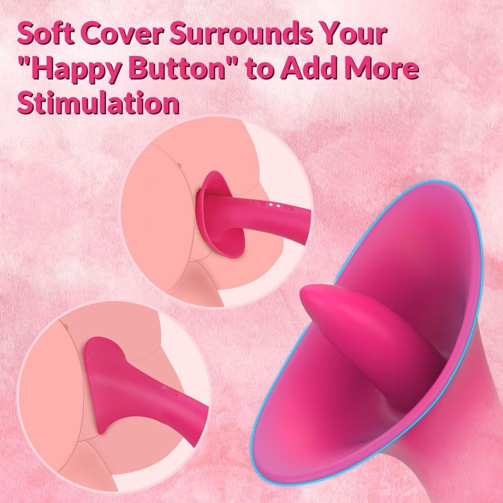 2 In 1 G-spot Vibrator Sex Toy for Women with Tongue Licking Nipples Clit Clitoris Stimulator Powerful Vibration Adults Toy