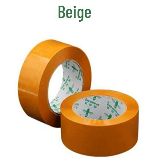 Beige Transparent Packing Tape - Large Roll for Sealing and Packaging 45mm W x 23mm T x 150m L (Box of 90) бежевый