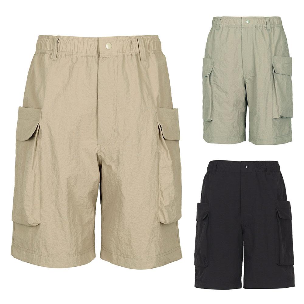 KIM YOUNG JOO GOLF Summer Double Pocket Nylon Half Pants Wide Men'S Cargo Shorts Kommhs32