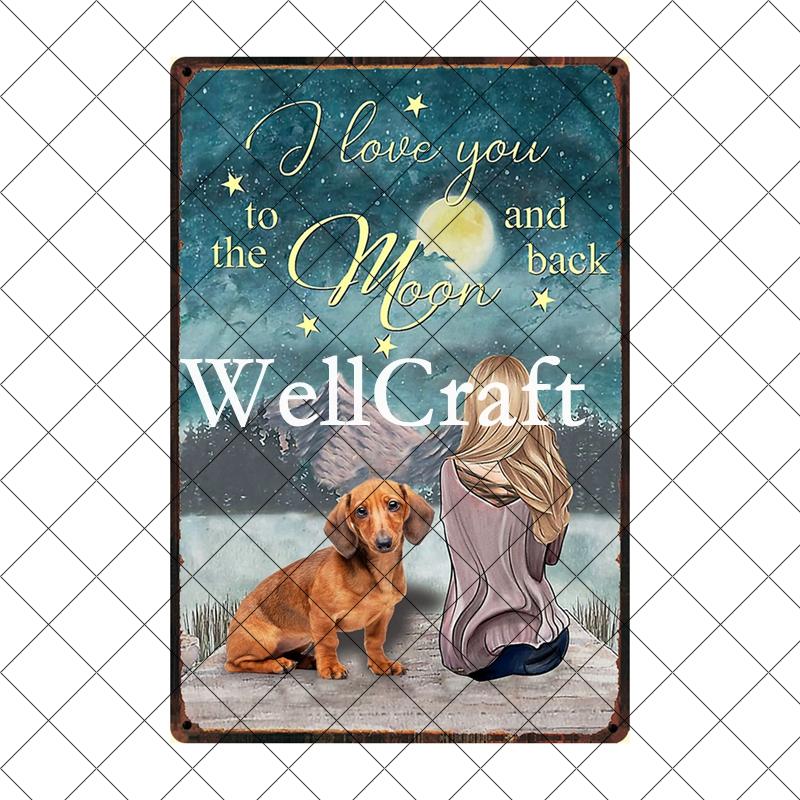 [ Wellcraft ] Pet I Am You Friend Dachshund Dog Bath Shop Wine  Art Metal Tin  Sign Wall  Poster Iron Painting Pub D-02 20*30 CM