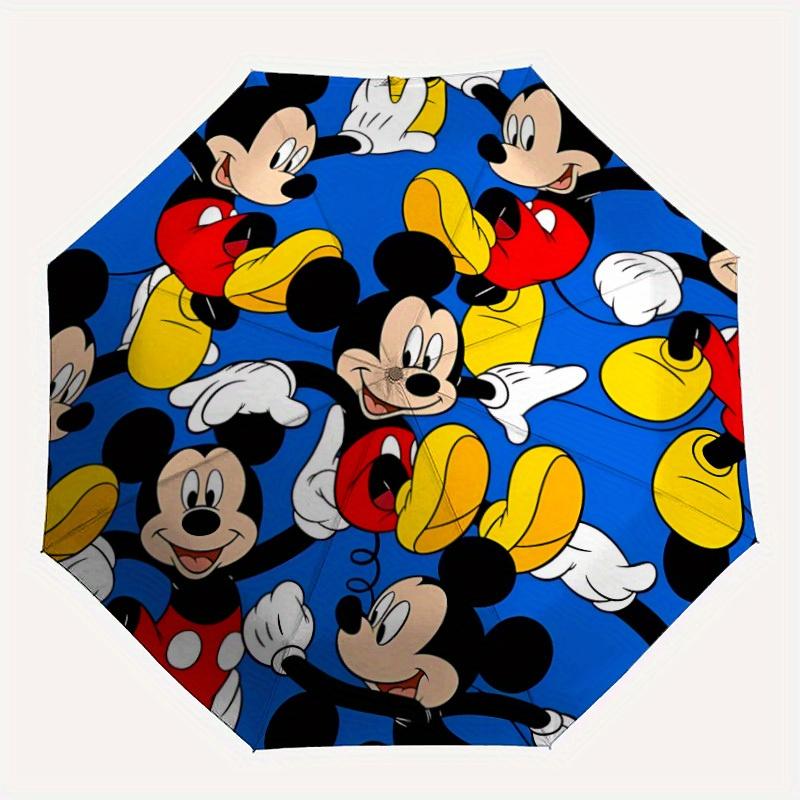

1pc Mickey Mouse Folding Umbrella, Featuring Automatic Folding. It Has Eight Sturdy Ribs, Making It Convenient for Outdoor Use yy0729005
