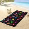 Colorful Paw Print Beach Towel: Your Ideal Summer Beach Accessory! Suitable for towels, bath towels, beach towels