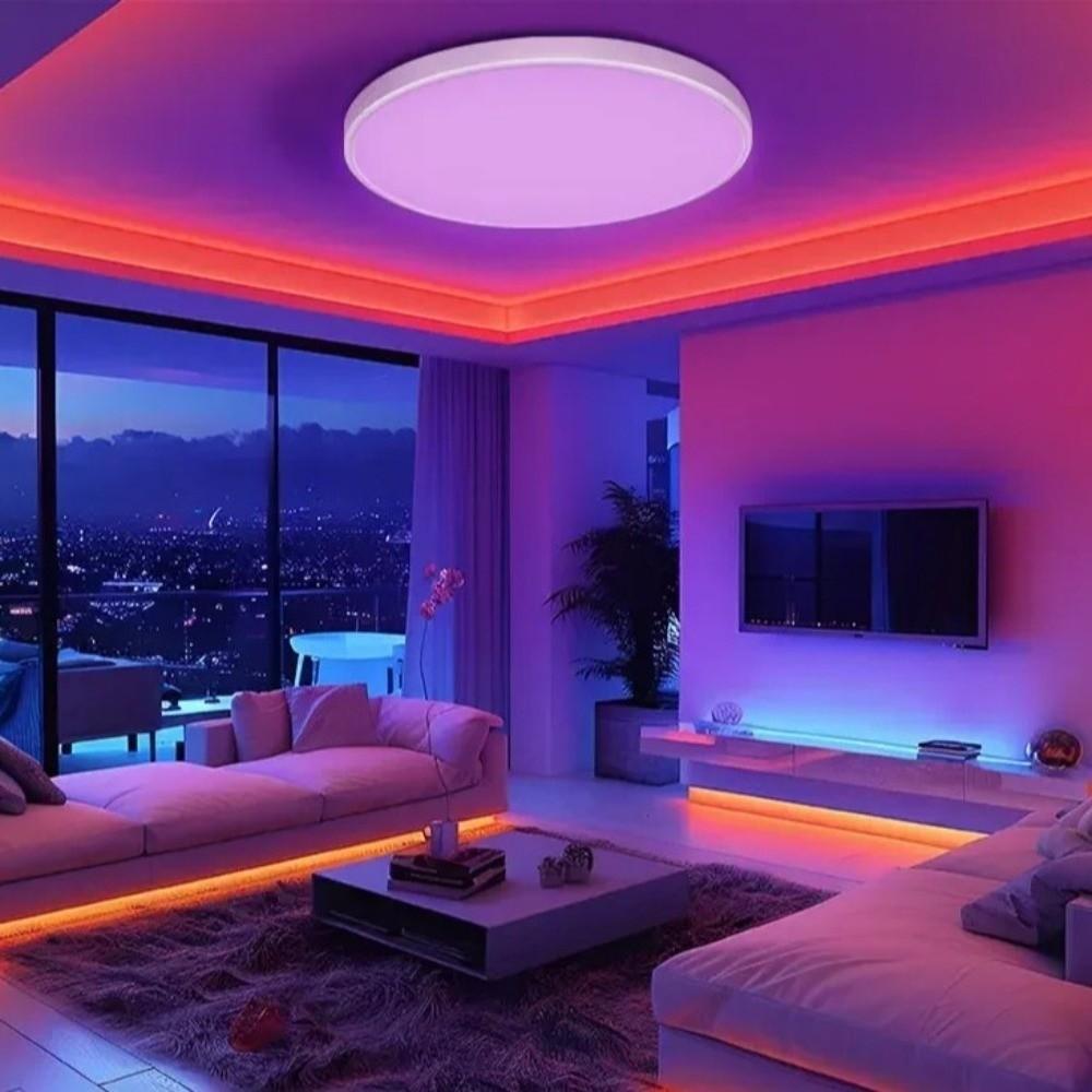 RGB Color Changing Smart LED Ceiling Light RGB Circular Ambient Lamp  Smart Home System