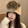 Trendy Dog Knitted Plush Winter Hat For Women Soft And Warm Accessory Fashionable