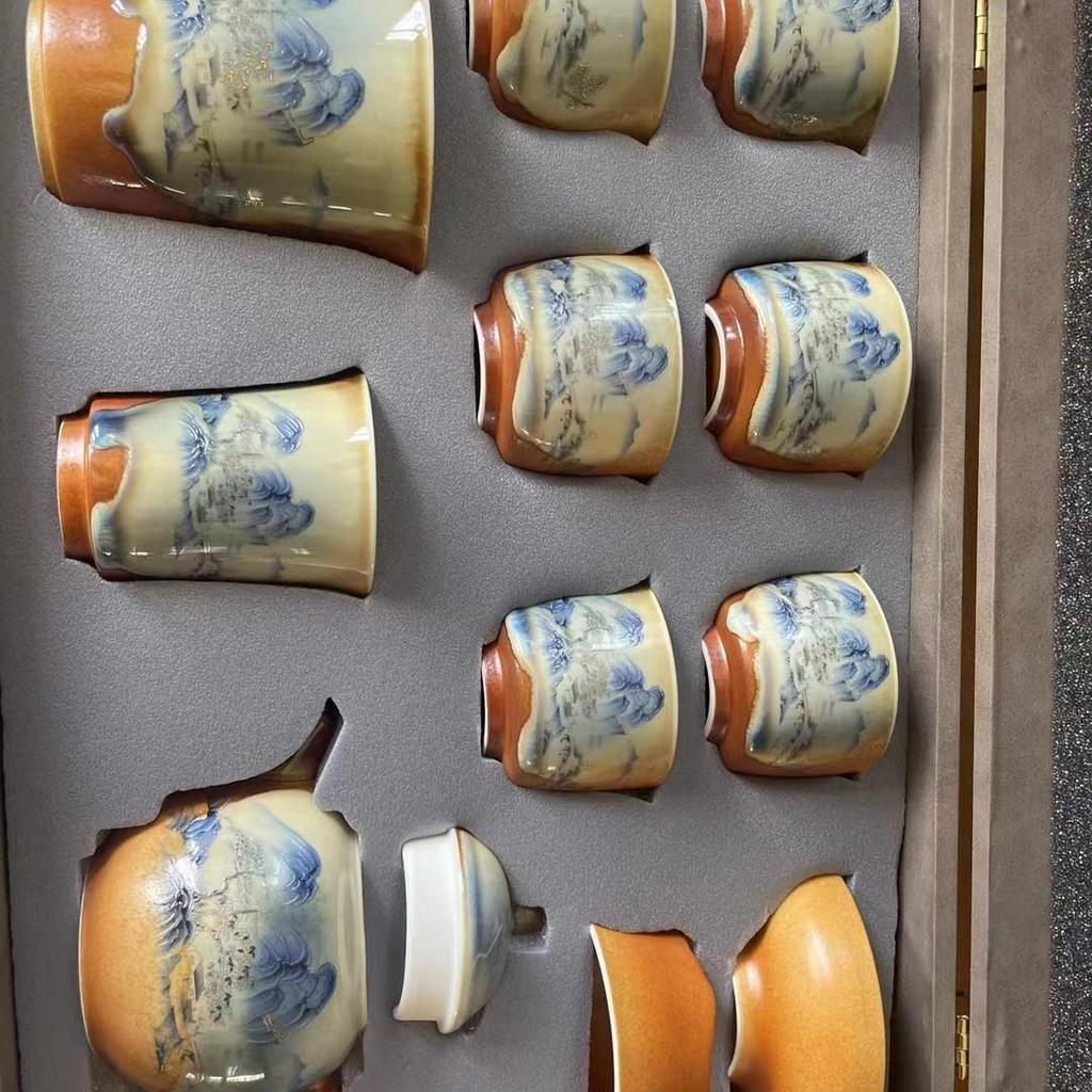 Qingshui Keramik-Teetasse aus Holzfeuer: Retro Glasierte Kung Fu Teetasse