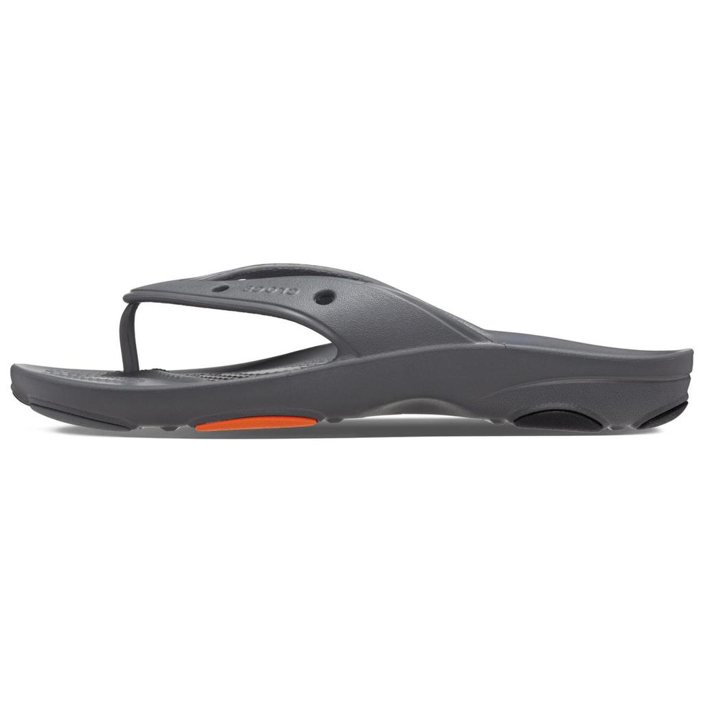 Crocs lightweight and comfortable commuting versatile flip-flops unisex dark grey