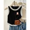 Korean Style Girls' Sleeveless Lace Camisole - Fashionable Summer Top for Middle and Older Girls