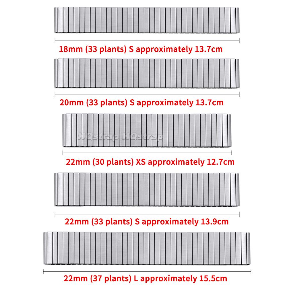 Nerūdijančio plieno elastinga juosta Greito atsegimo metalinė išplečiama laikrodžio apyrankė 18mm 20mm 22mm Apyrankės priedai Universalus apyrankė
