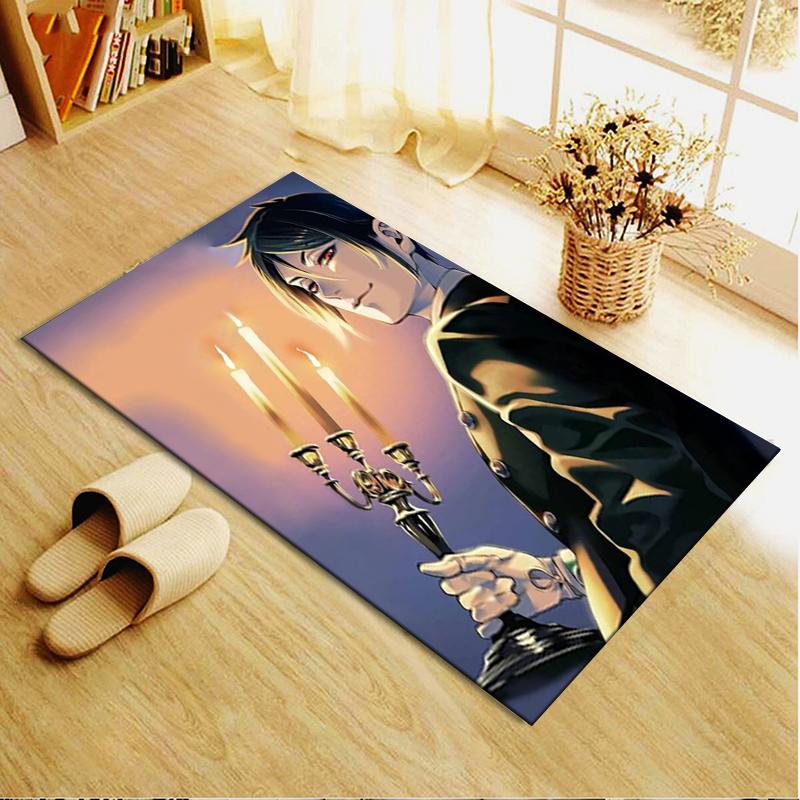 2025 New Black Butler Carpet Rug for Living Room Bedroom Home Sofa Decoration,Kids play Non-slip Floor Mat 07