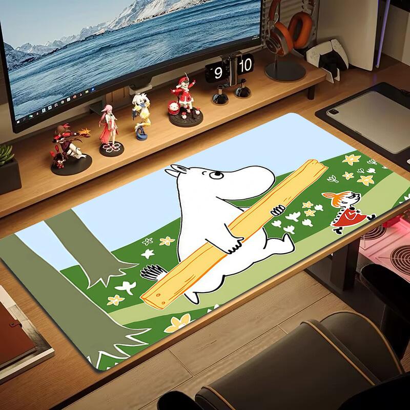 Moomin3 Print  Cushion Non-slip Laptop Tablet Big Mousepad XXL Mat Mini PC Playmat With Lock edge