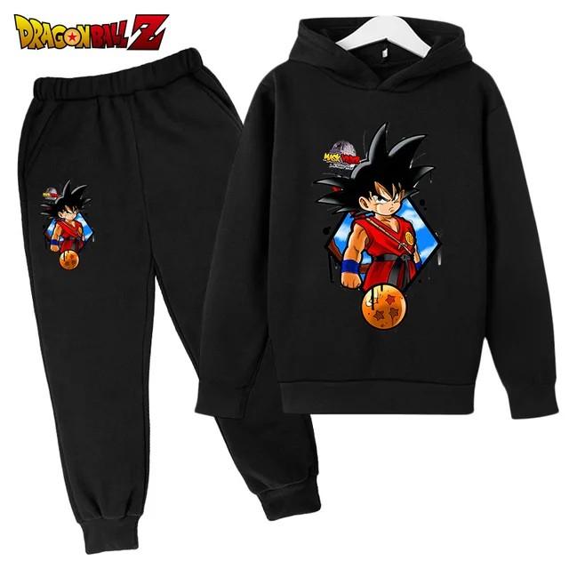 2026 Boys and Girls Seven Hoodie Kids Cartoon Goku Sweatshirt Children's Simple Fashion Top Boys and Girls Clothing Dragon Ball