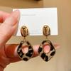Leopard Print Earrings for Women, Hong Kong Style, High-End and Elegant Earrings, European and American Design Earrings, Sexy and Fashionable Earrings