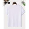 European Size  Men'S Casual Fashion Bull Head Letter Print Short Sleeve T-Shirt,Regular Fit with a Round Neck, Comfortable Stretchy Summer T-Shirt