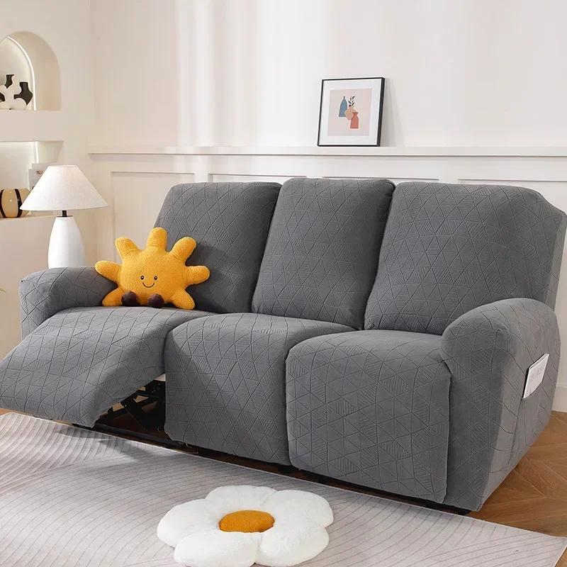 Recliner Sofa Cover Non-slip Massage  Sofa Cover All-inclusive Lounger Single Seater Couch Sofa Slipcover Armchair Cover