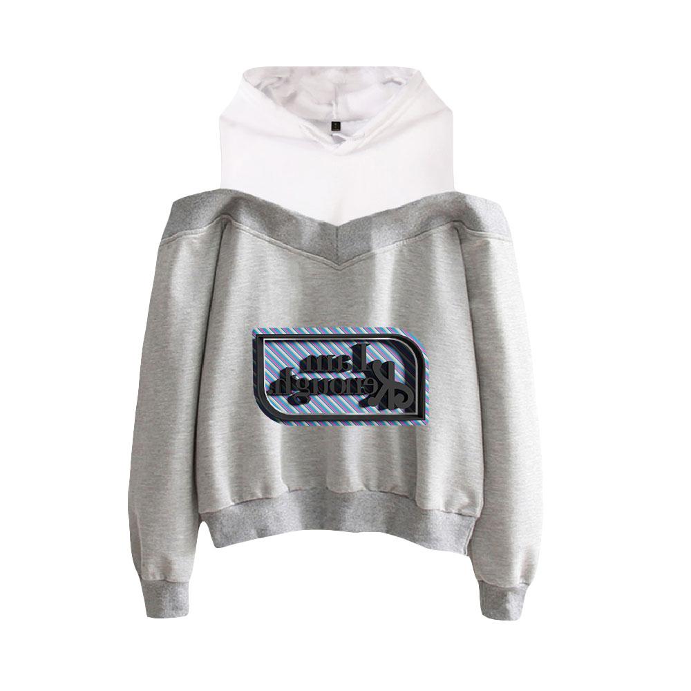 

Женская хип-хоп повседневная Барби I Am Kenough Толстовка с длинным рукавом Сексуальные толстовки с открытыми плечами