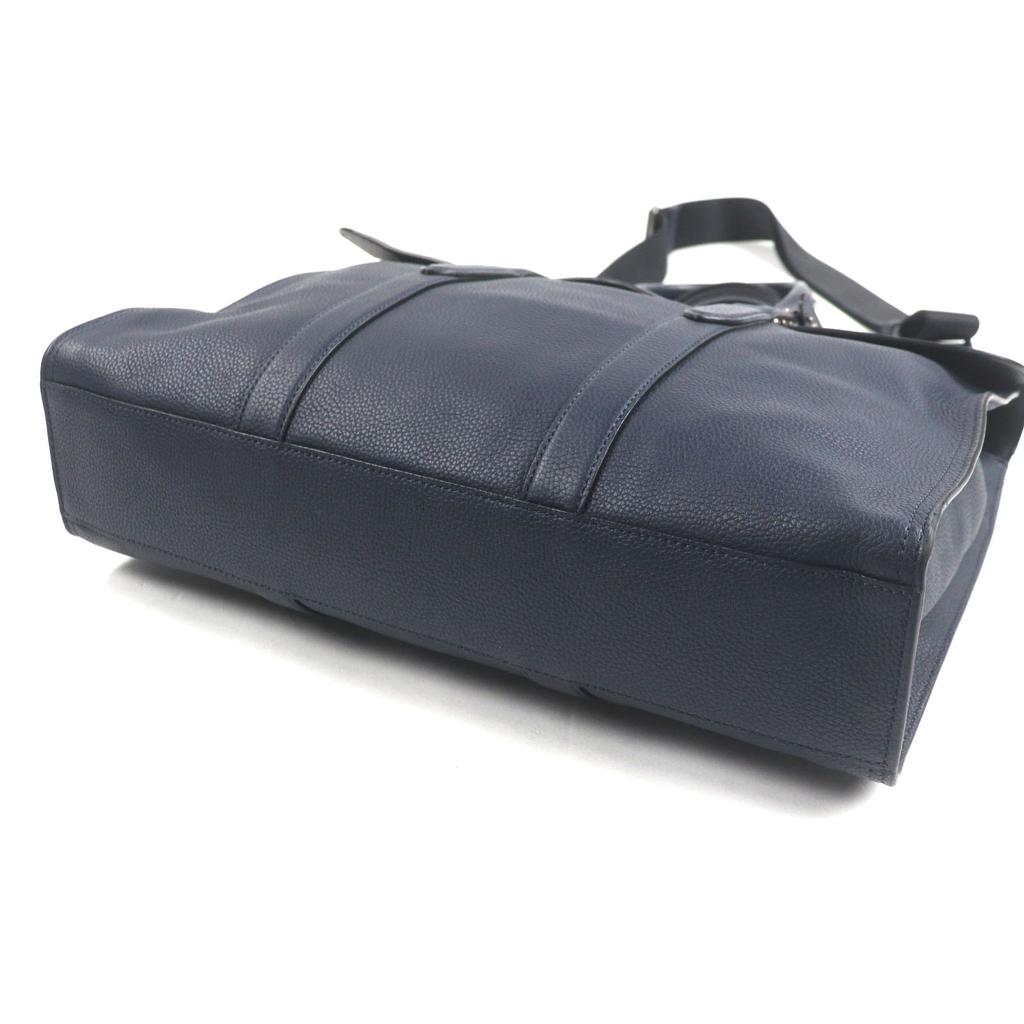 COACH Briefcase Metropolitan Portfolio Navy leather mens 58097 Used