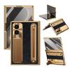 Plating Leather Phone Case For Samsung Galaxy Z Fold 8 Wide 7 6 5 4 TriFold Luxury Hidden Bracket Cover with Pen Slot & S Pen Screen Protector Film