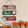 Rustic Wooden Holiday Wall Decor Christmas Welcome Sign for Front Door, Hanging Ornament, Festival Farmhouse Style Festive Door with Lanyard