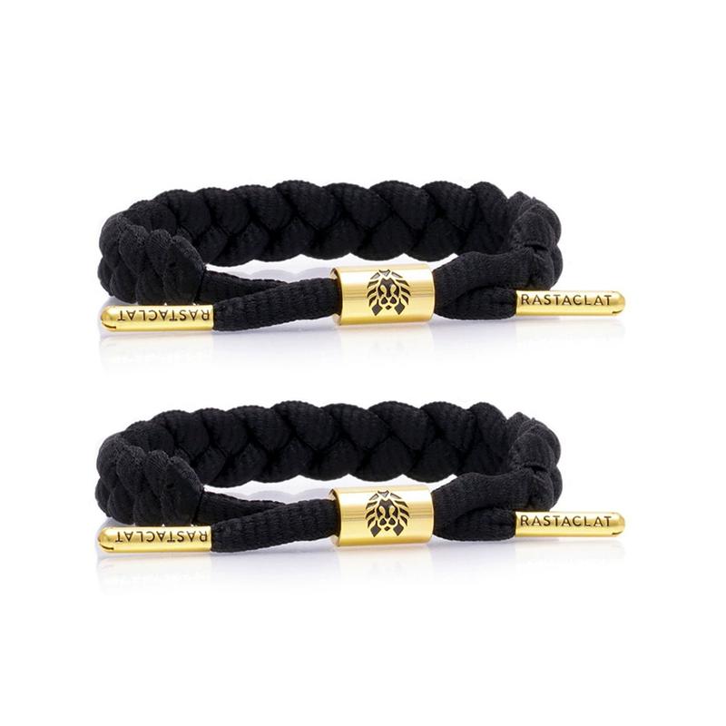 Rastaclat Little Lion Black Gold Series Simple and Versatile Little Lion Braided Bracelet Gift Box Set Men and Women Same Style Couple Gift RCDW1230 чёрный
