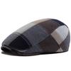 New Vintage Plaid Beret Men Women Visor Flat Cap Summer Thin Retro Soft Top Newsboy Hat Casual Female Berets Boina Adjustable