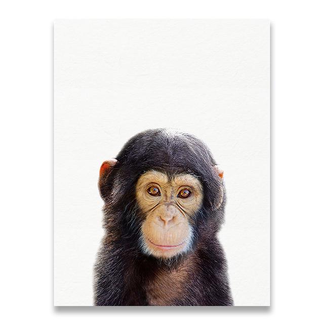 

Животное ребенок Зебра Лев Слон Холст Плакат Детский сад Настенная печать Минимализм 21cm×30cm NoFrame